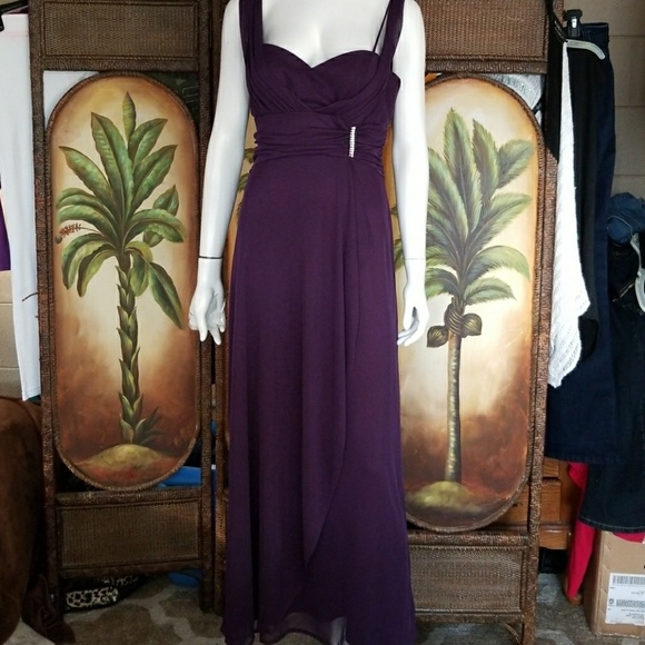 Betsy Adam Plum Holiday Dress 